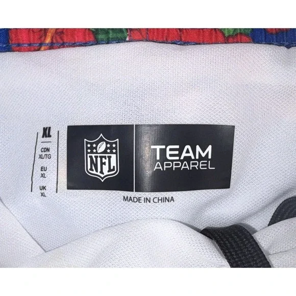 Buffalo Bills NFL Team Men's Swim Trunks Blue Hawaiian Print Lined Pockets XL - Picture 6 of 8